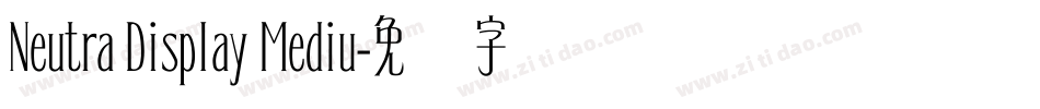 Neutra Display Mediu字体转换